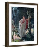 A Midsummer Night's Dream: Hermia Surrounded by Puck and the Fairies, 1861-John Simmons-Framed Giclee Print