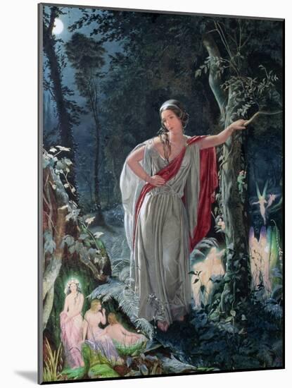 A Midsummer Night's Dream: Hermia Surrounded by Puck and the Fairies, 1861-John Simmons-Mounted Giclee Print