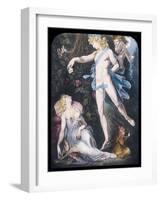 A Midsummer Night's Dream, Oberon and Titania from Shakespeare's Midsummer Night's Dream-null-Framed Art Print