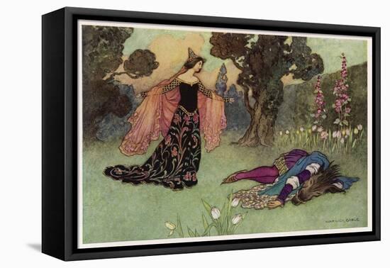 A Midsummer Night's Dream, Titania and Bottom-Warwick Goble-Framed Stretched Canvas