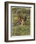 A Midsummer Night's Dream, Titania Bottom and Puck-Eleanor Fortescue Brickdale-Framed Art Print