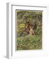 A Midsummer Night's Dream, Titania Bottom and Puck-Eleanor Fortescue Brickdale-Framed Art Print