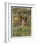 A Midsummer Night's Dream, Titania Bottom and Puck-Eleanor Fortescue Brickdale-Framed Art Print