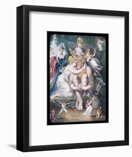 A Midsummer Night's Dream, Titania Queen of the Fairies is Magically Enamoured of Bottom the Weaver-null-Framed Art Print
