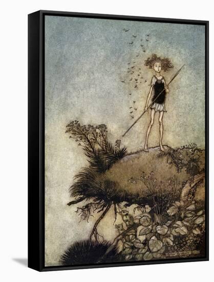 A Midsummer Night's Dream-Arthur Rackham-Framed Stretched Canvas