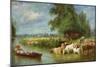 A Midsummer's Day on the Thames-Basil Bradley-Mounted Giclee Print