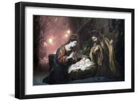 A Midwinter Birth, 2021, (digital collage)-Trygve Skogrand-Framed Giclee Print