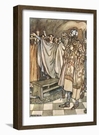 A mighty shout of exultation arose from the Ulstermen', c1910-Stephen Reid-Framed Giclee Print