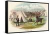 A Military Cavalry Camp-Richard Simkin-Framed Stretched Canvas