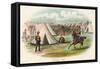 A Military Cavalry Camp-Richard Simkin-Framed Stretched Canvas