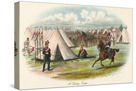 A Military Cavalry Camp-Richard Simkin-Stretched Canvas