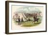 A Military Cavalry Camp-Richard Simkin-Framed Art Print