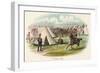 A Military Cavalry Camp-Richard Simkin-Framed Art Print