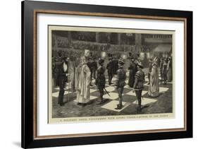 A Military Chess Tournament with Living Pieces, Capture of the Bishop-null-Framed Giclee Print