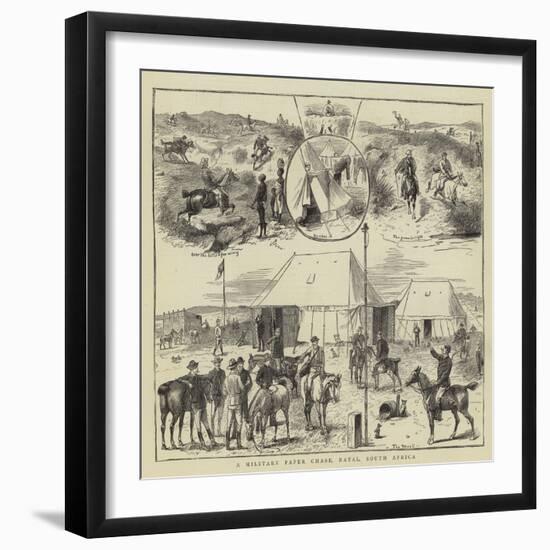 A Military Paper Chase, Natal, South Africa-null-Framed Giclee Print