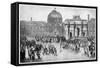 A Military Parade Through Paris, France, C18th Century-null-Framed Stretched Canvas