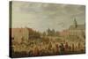 A Military Procession in the Town Square of Amersfoort-Joost Cornelisz Droochsloot-Stretched Canvas