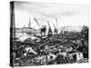 A Military Scrapyard, Rouen Docks-null-Stretched Canvas