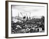 A Military Scrapyard, Rouen Docks-null-Framed Photographic Print