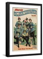 "A Milk White Flag" Woman's Marching Band Poster-Lantern Press-Framed Art Print