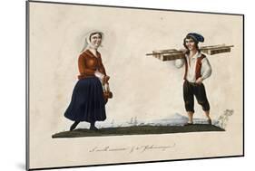 A Milk Woman and a Fishmonger-null-Mounted Giclee Print