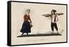 A Milk Woman and a Fishmonger-null-Framed Stretched Canvas