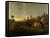 A Milkmaid and Cattle near Dordrecht. National Gallery.-Aelbert Cuyp-Framed Stretched Canvas