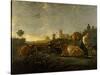 A Milkmaid and Cattle near Dordrecht. National Gallery.-Aelbert Cuyp-Stretched Canvas