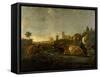 A Milkmaid and Cattle near Dordrecht. National Gallery.-Aelbert Cuyp-Framed Stretched Canvas