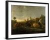 A Milkmaid and Cattle near Dordrecht. National Gallery.-Aelbert Cuyp-Framed Giclee Print