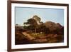 A Milkmaid Crossing A Ford with Sheep and Cattle Beyond, 1857-Sidney Richard Percy-Framed Giclee Print