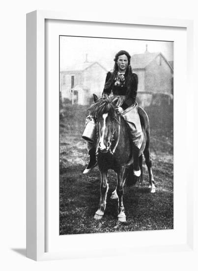 A Milkmaid on Her Morning Round, Iceland, 1922-null-Framed Giclee Print