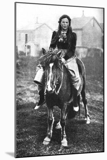 A Milkmaid on Her Morning Round, Iceland, 1922-null-Mounted Giclee Print