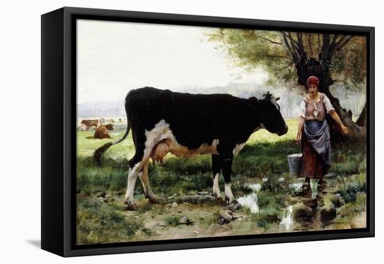 A Milkmaid with Her Cow-Julien Dupre-Framed Stretched Canvas