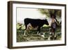 A Milkmaid with Her Cow-Julien Dupre-Framed Giclee Print