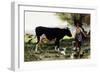 A Milkmaid with Her Cow-Julien Dupre-Framed Giclee Print