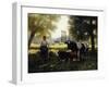 A Milkmaid with her Cows on a Summer Day-Julien Dupre-Framed Giclee Print