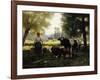 A Milkmaid with Her Cows on a Summer Day-Julien Dupr?-Framed Giclee Print