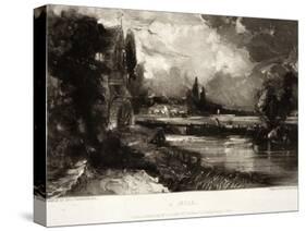 A Mill, from Various Subjects of Landscape Characteristic of English Scenery-John Constable-Stretched Canvas