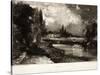 A Mill, from Various Subjects of Landscape Characteristic of English Scenery-John Constable-Stretched Canvas