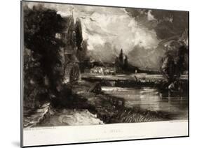 A Mill, from Various Subjects of Landscape Characteristic of English Scenery-John Constable-Mounted Giclee Print