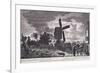 A Mill on Blackheath by Moonlight; Including Figures and a Windmill, Greenwich, London, 1770-John June-Framed Giclee Print