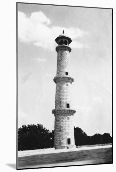 A Minaret at the Taj Mahal, Agra, India, 1916-1917-null-Mounted Giclee Print