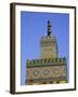 A Minaret with the Early Moon in the Background; Old Medina in Fes, Morocco-Julian Love-Framed Photographic Print