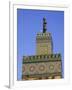 A Minaret with the Early Moon in the Background; Old Medina in Fes, Morocco-Julian Love-Framed Photographic Print