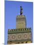 A Minaret with the Early Moon in the Background; Old Medina in Fes, Morocco-Julian Love-Mounted Photographic Print