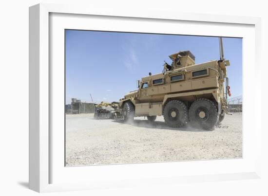 A Mine-Resistant Ambush Protected Vehicle-null-Framed Photographic Print