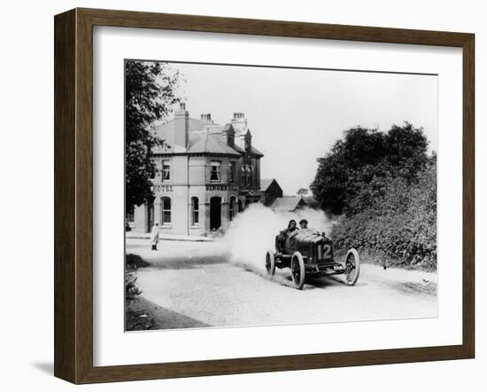 A Minerva 3.3 Litre Taking Part in a tt Race, Milan, Italy, 1914-null-Framed Photographic Print