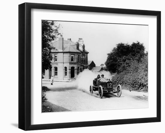 A Minerva 3.3 Litre Taking Part in a tt Race, Milan, Italy, 1914-null-Framed Photographic Print