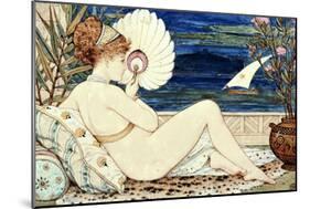 A Minton Earthenware Plaque of a Painted Female Nude, Dated 1872-W.s. Coleman-Mounted Giclee Print